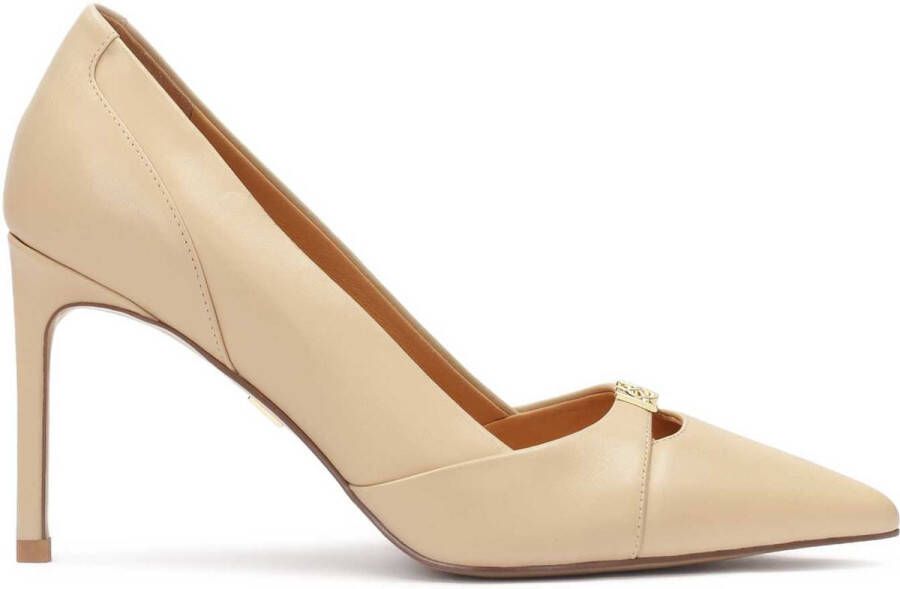 Kazar Stiletto pumps met uitgesneden bovenkant aan de voorkant Beige Dames