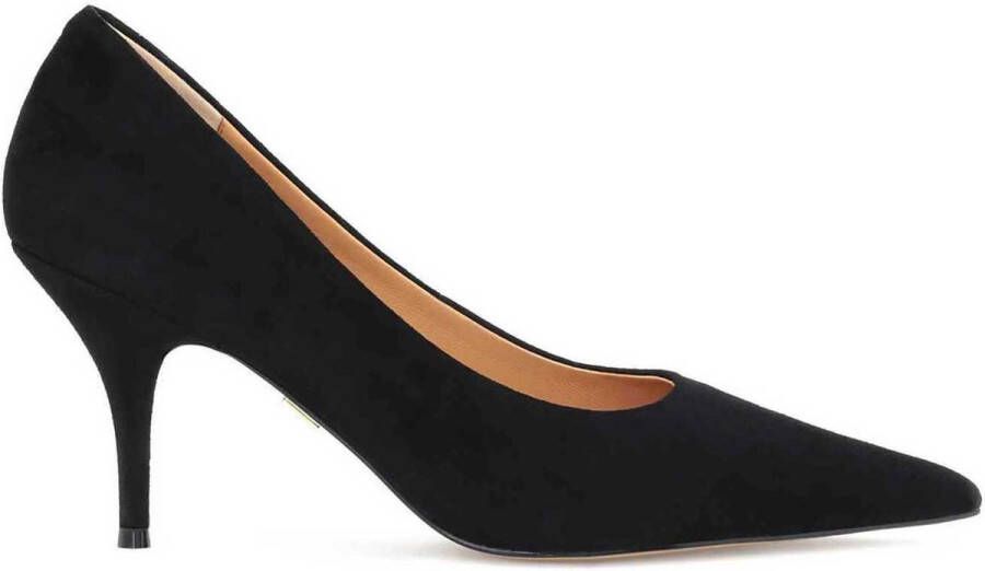 Kazar Minimalistische zwarte suède stiletto's Black Dames