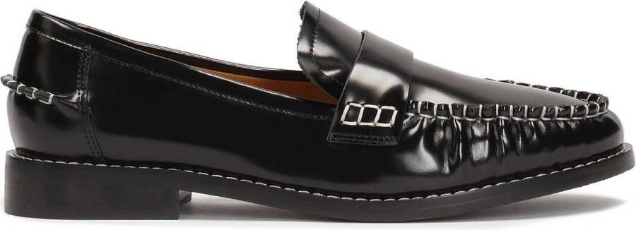 Kazar Studio Black leather shoes with white stitching