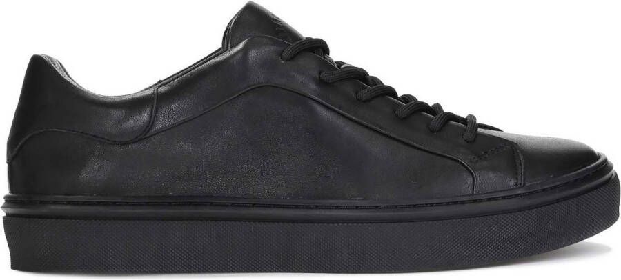 Kazar Studio Comfortabele zwarte leren sneakers voor heren Black Heren