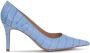 Kazar Studio Lichtblauwe stiletto's met dierenprint en puntige neus Blue Dames - Thumbnail 1