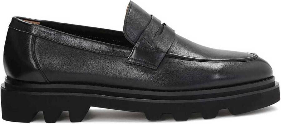 Kazar Leren loafers voor heren van Studio op een dikke zool Black Heren