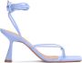 Kazar Studio Lichtblauwe leren sandalen op een hak Blue Dames - Thumbnail 1