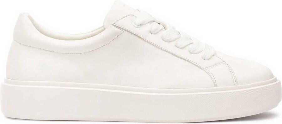 Kazar Studio Heren leren sneakers op een gelabelde zool White Heren