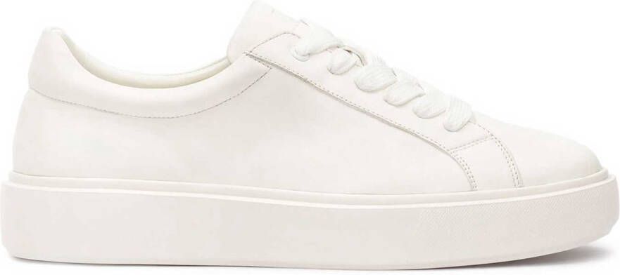 Kazar Studio Heren leren sneakers op een gelabelde zool White Heren