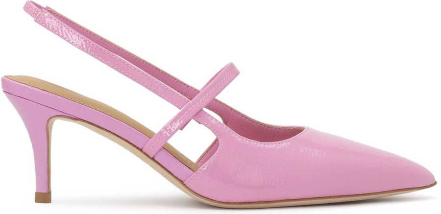 Kazar Studio Roze gelakte pumps met blootgestelde hielen Pink Dames