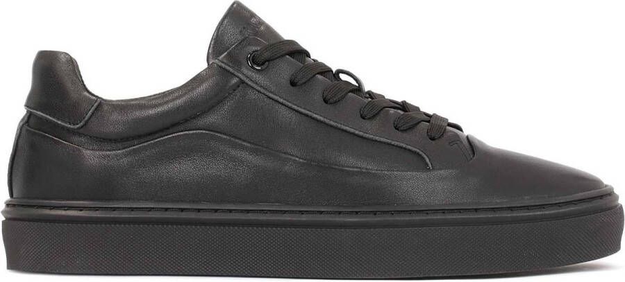 Kazar Studio Zwarte vetersneakers voor mannen in stedelijke stijl Black Heren