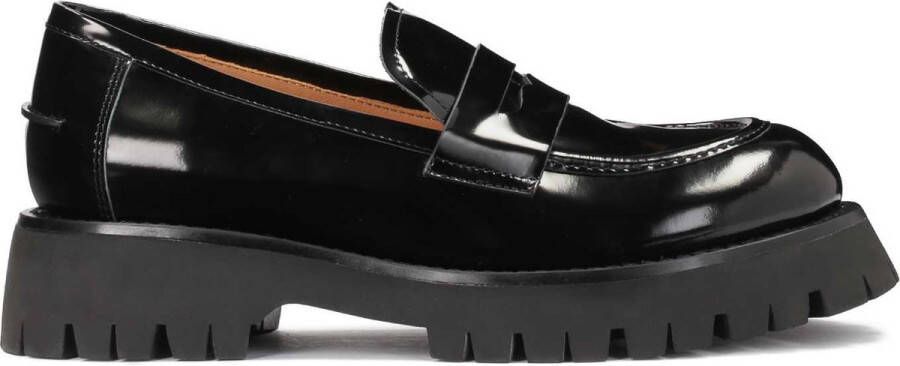 Kazar Studio Dames zwarte leren loafers Black Dames