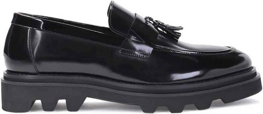 Kazar Studio Zwarte leren loafers voor mannen met een wandelzool Black Heren - Foto 1