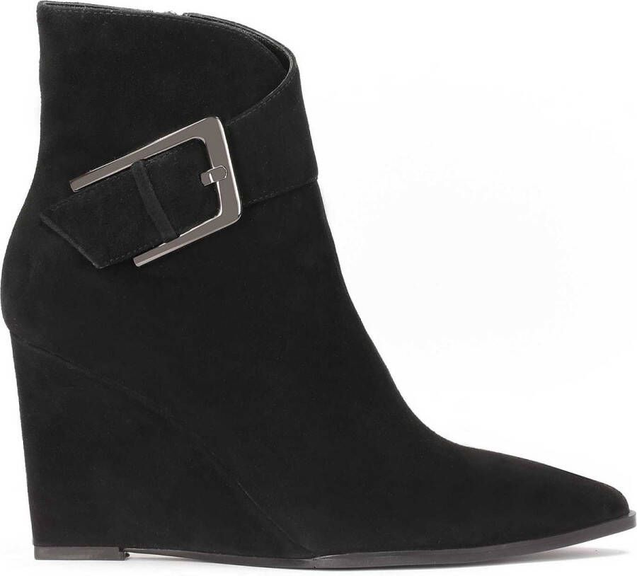 Kazar Suede booties on a platform