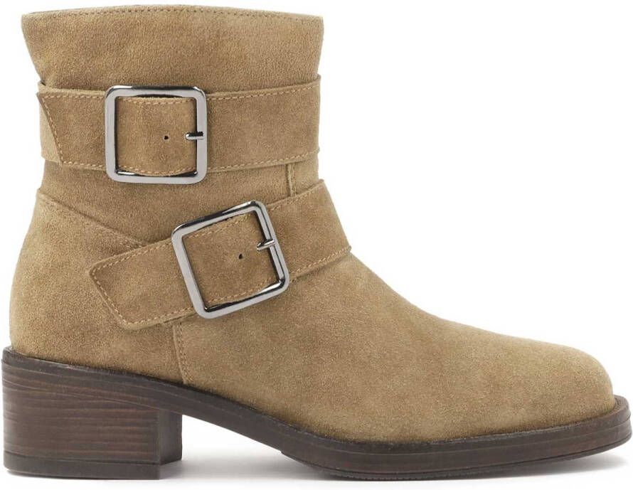 Kazar Suede boots with buckles