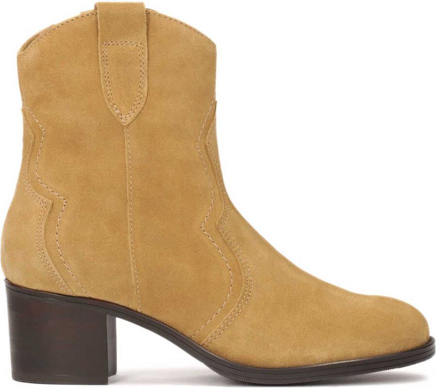 Kazar Suede cowboy boots in brown color