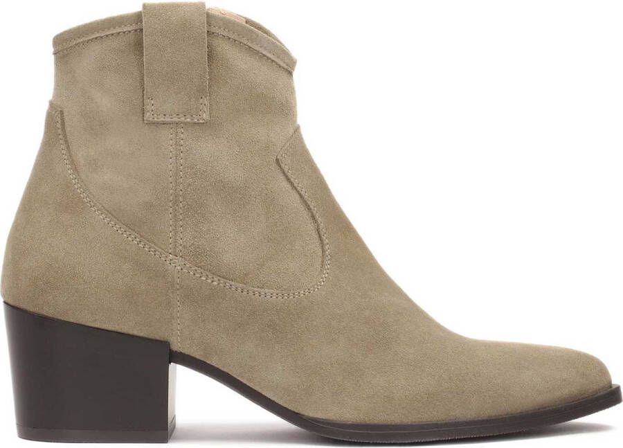 Kazar Suede cowboy boots with zipper