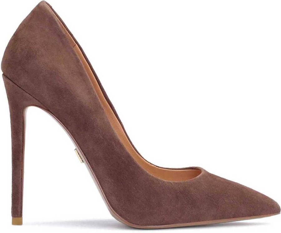 Kazar Suède pumps met puntige neus en hoge hak Brown Dames