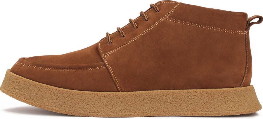 Kazar Trendy heren sneakers van nubuck met een eenvoudige zool