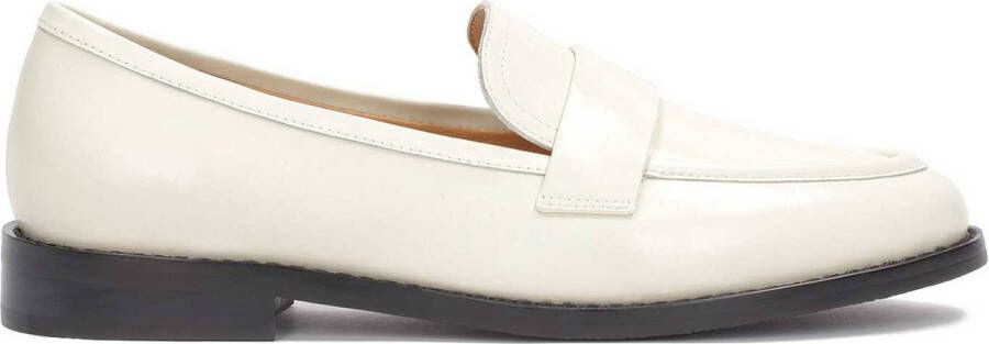 Kazar Witte loafers met zwarte zool White Dames