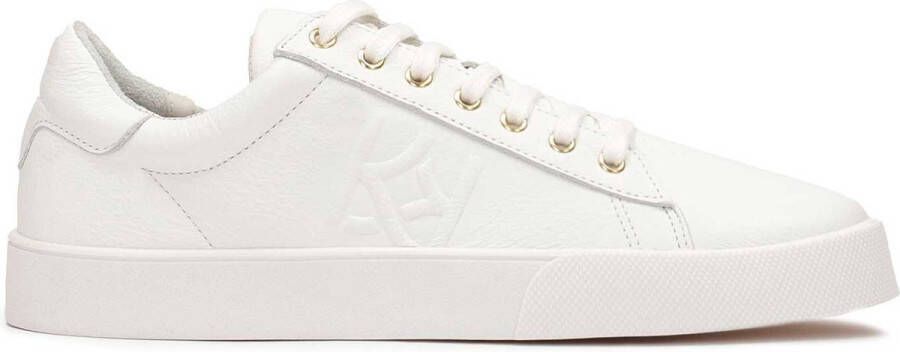 Kazar White minimalist leather sneakers