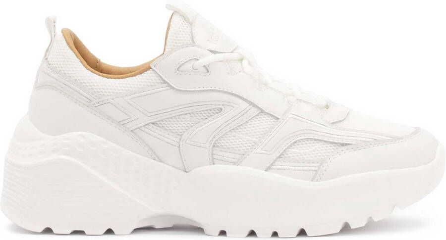 Kazar Witte sneakers op een dikke zool White Dames