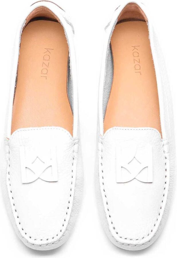 Kazar Dames witte mocassins White Dames