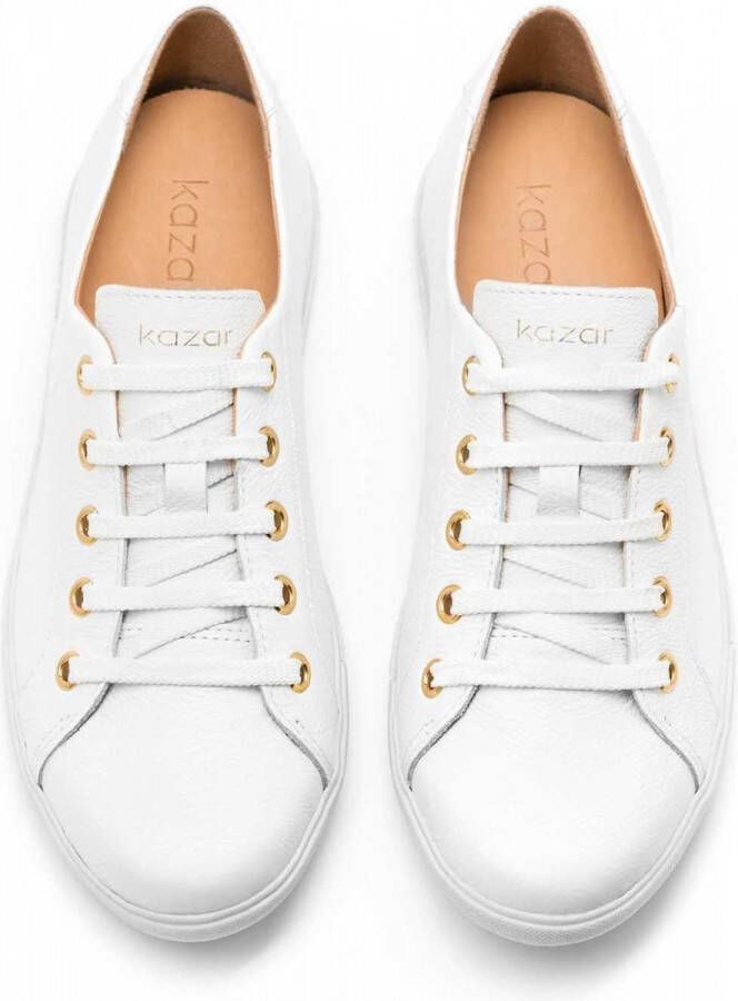 Kazar Dames witte sneakers White Dames