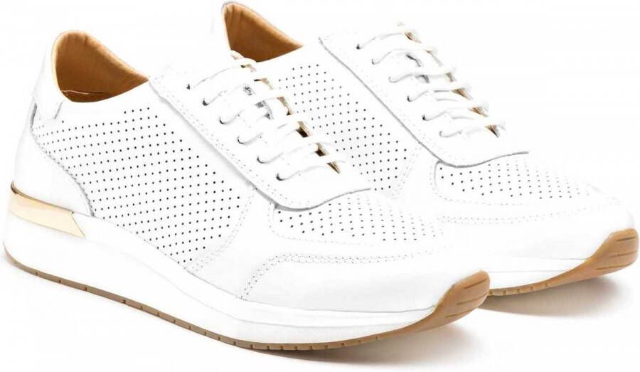 Kazar Dames witte sneakers White Dames