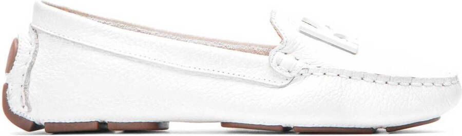 Kazar Dames witte mocassins White Dames