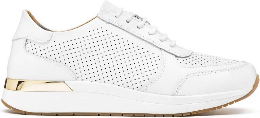 Kazar Dames witte sneakers White Dames