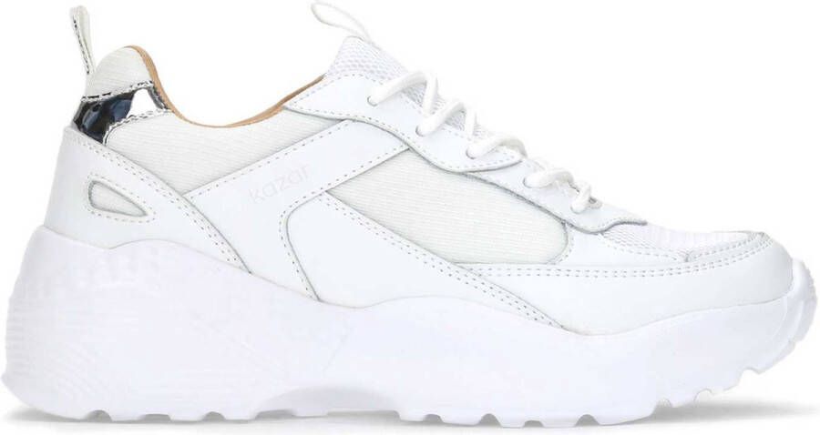 Kazar Dames witte sneakers White Dames