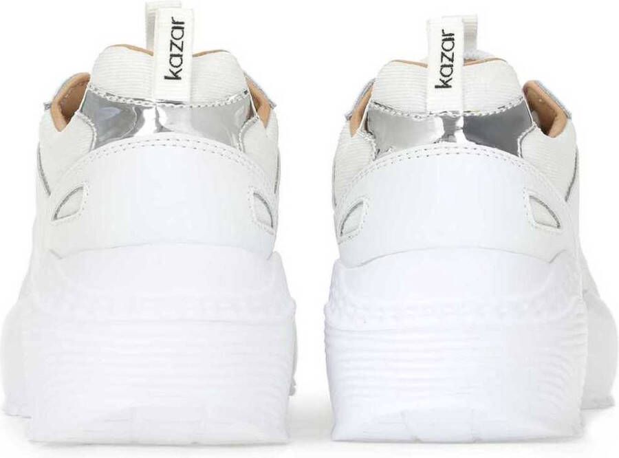 Kazar Dames witte sneakers White Dames