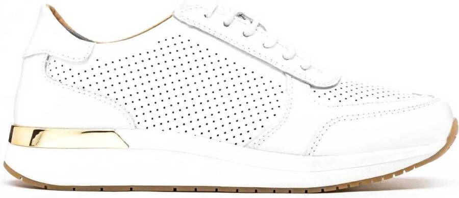 Kazar Dames witte sneakers White Dames