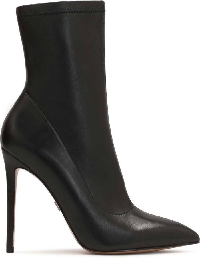 Kazar Zwarte Leren Booties Elegant en Chic Black Dames