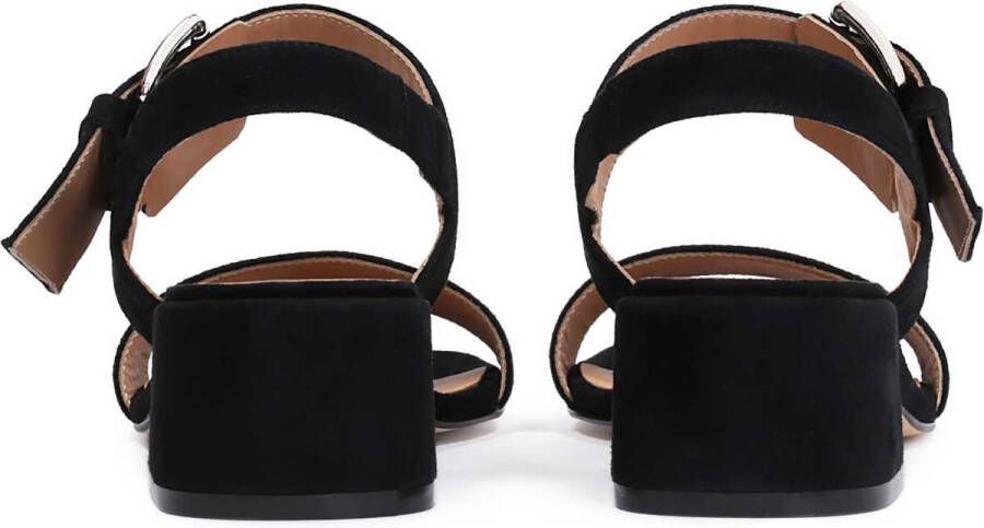 Kazar Zwarte sandalen met lage hak voor dames Black Dames