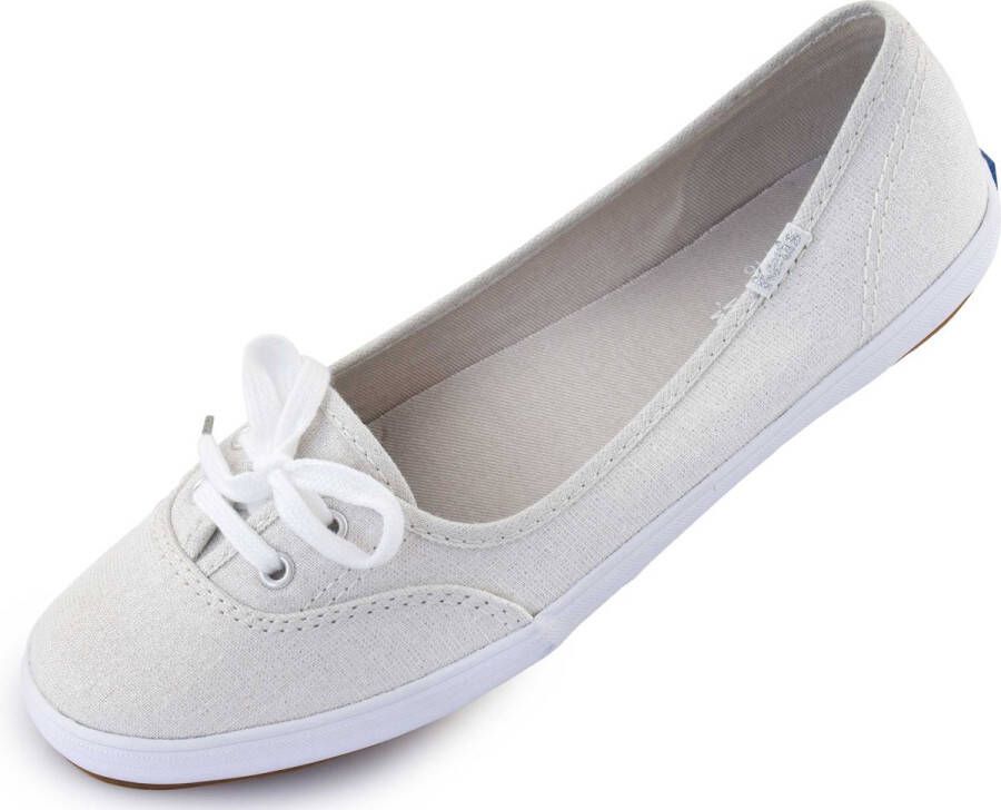 Keds Teacup Lurex Stripe Silver