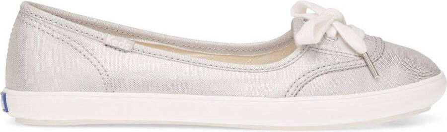 Keds Teacup Metallic Linen Silver