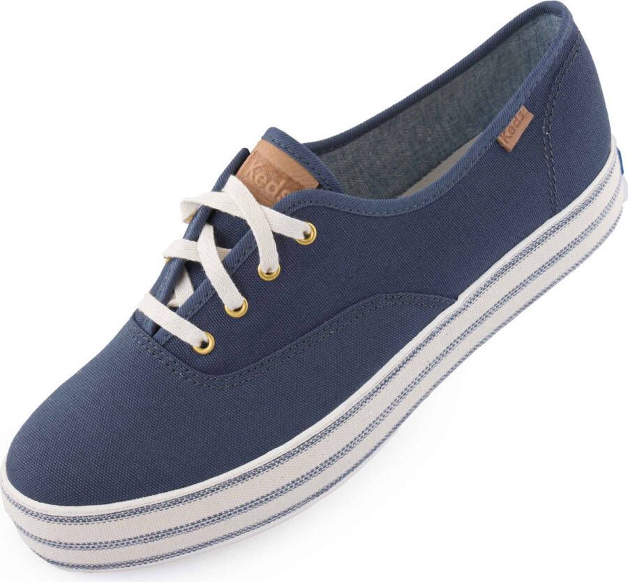 Keds Women's Shoes Wms Triple Stripe Blue Indigo