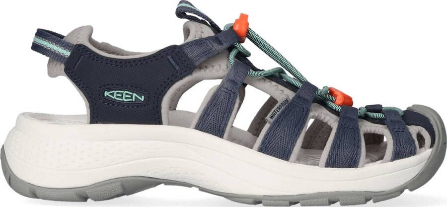 Keen Astoria West Dames Wandelsandalen Navy Beveled Glass Blauw Gerecyclede PET flessen