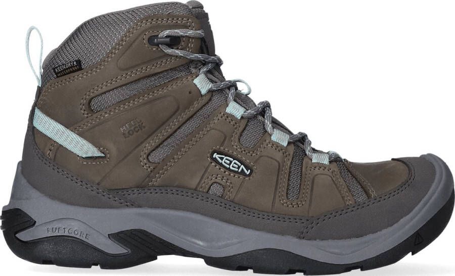 Keen Circadia Mid Dames Wandelschoenen Steel Grey Cloud Blue Grijs Leer K1026763