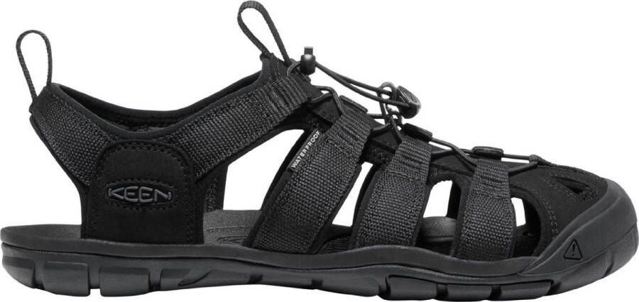 Keen Clearwater CNX Heren Wandelsandalen Triple Black Zwart Polyester K1026311