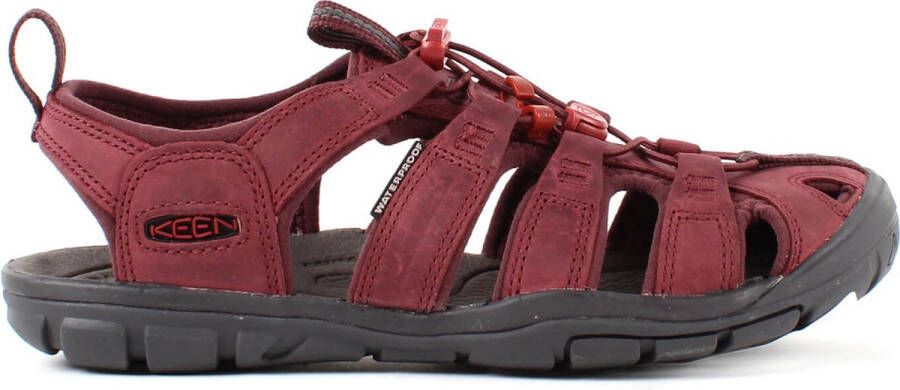 Keen Clearwater Dames Wandelsandalen Wine Red Dahlia Bordeaux Leer K1025088