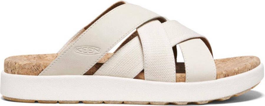 Keen Elle Mixed Slide Dames Slippers Birch Star White