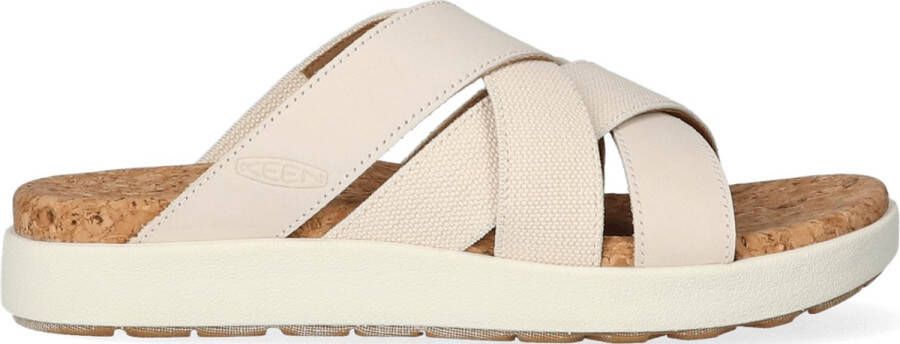 Keen Elle Mixed Slide Dames Slippers Birch Star White