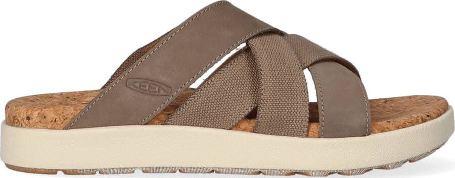 Keen Elle Mixed Slide Dames Slippers Brindle Birch