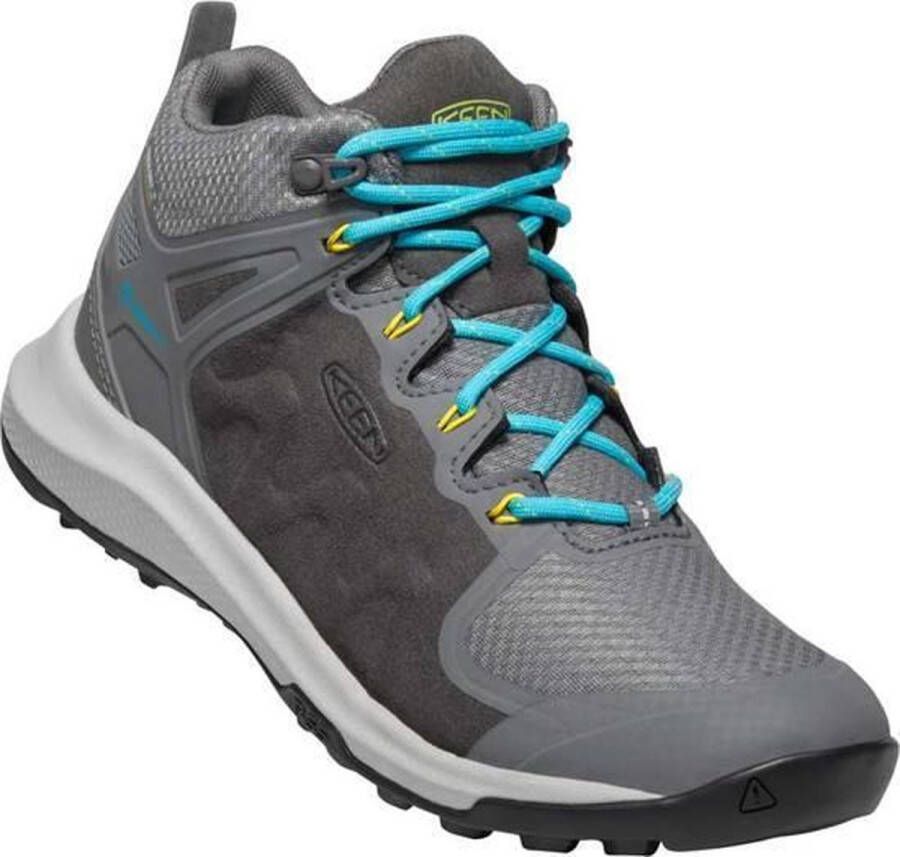 Keen Explore Mid Waterproof Dames Wandelschoenen Steel Grey Bright Turquoise