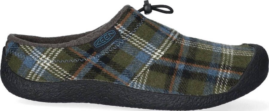 Keen Howser III Slide Heren Slip-On Green Plaid Black Groen Gerecyclede PET flessen K1026656