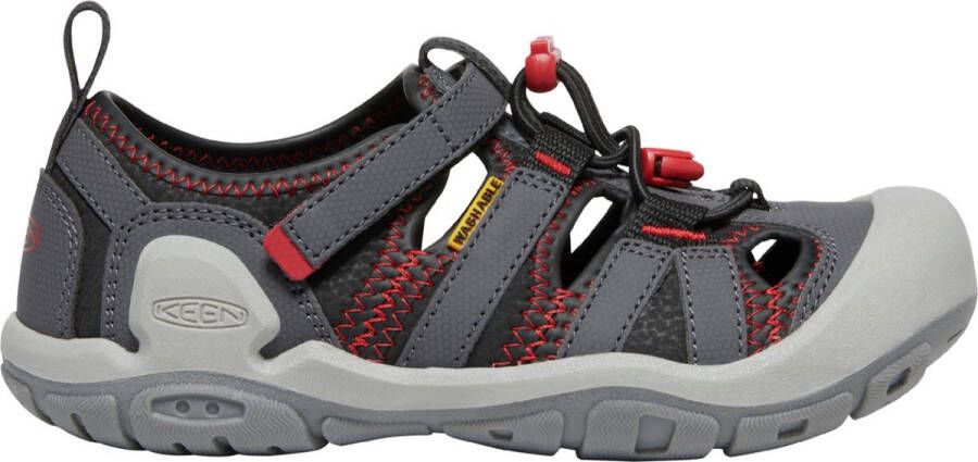 Keen Knotch Creek Older Kids' Sandalen Magnet Red Carpet Grijs Nylon K1026154