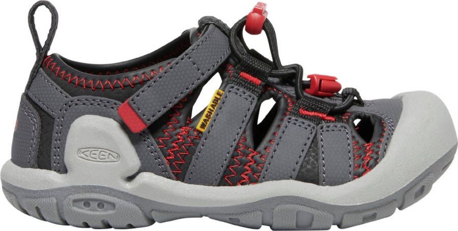 Keen Knotch Creek Younger Kids' Sandalen Magnet Red Carpet Grijs Nylon K1026167