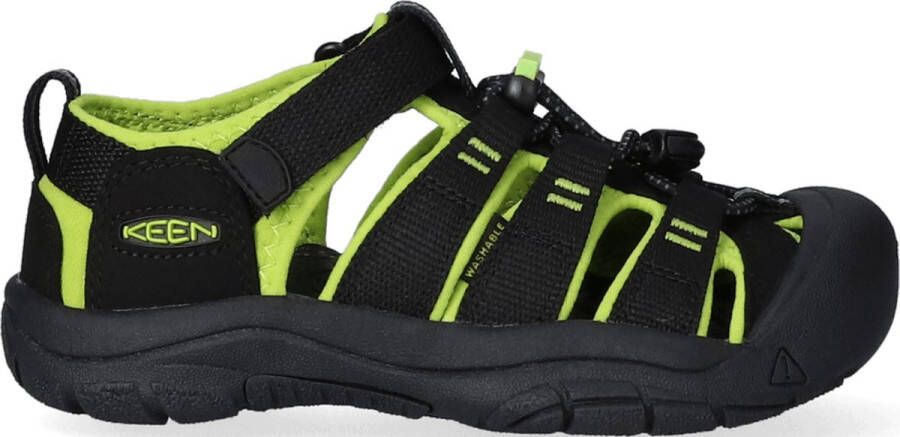 Keen Newport H2 Older Kids Sandalen Black Lime Green