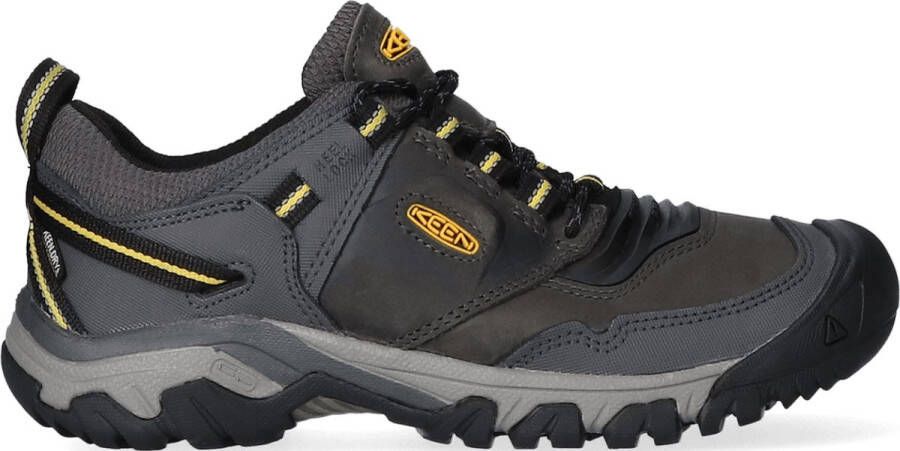 Keen Ridge Flex Heren Wandelschoenen Steel Grey Yellow Grijs Leer K1026615