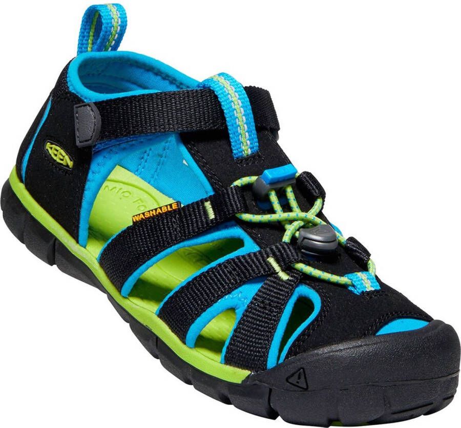 Keen Seacamp II CNX Sandalen Black Brilliant Blue Kinderen