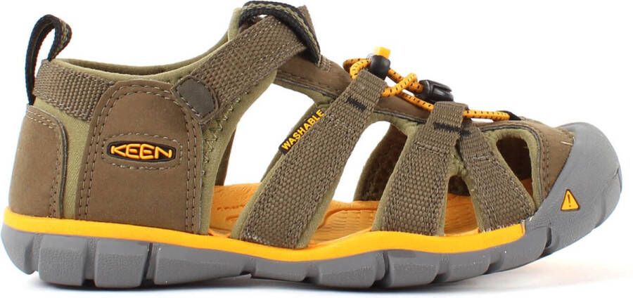 Keen Seacamp II Older Kids Sandalen Military Olive Saffron Groen Polyester K1025145